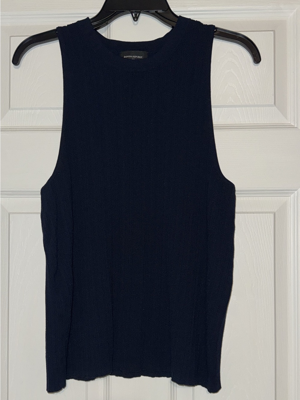 Banana Republic - Women’s Navy Sleeveless Ribbed Shell Top